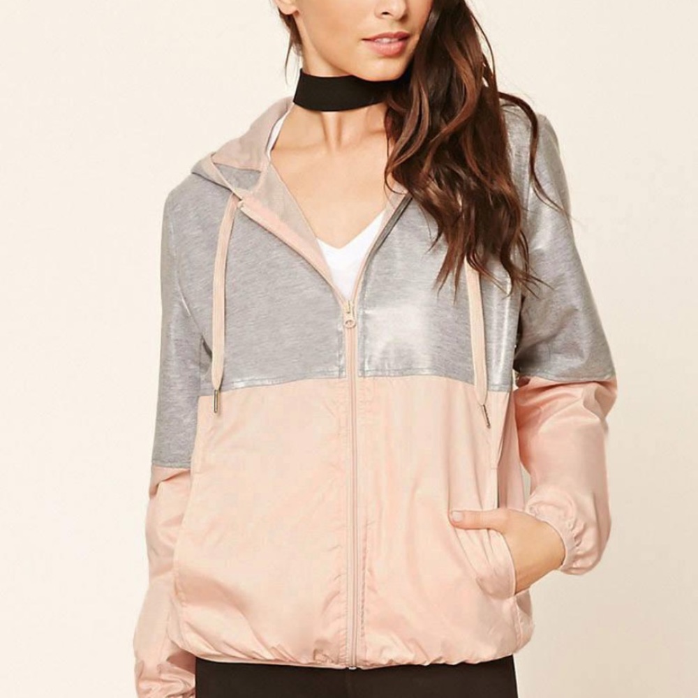 Pink & Grey Windbreaker